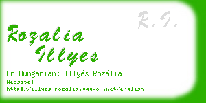 rozalia illyes business card